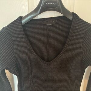 Hatch Charcoal maternity  Ribbed V-Neck dress (fits medium-large)